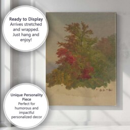 Vibrant Autumn Foliage Tree Study Impressionist Painting Canvas Wall Art Print Decor Picture Ready To Hang - thumbnail 3
