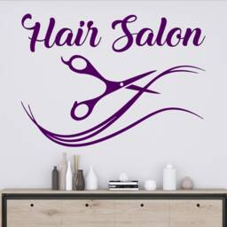 Hair Salon Wall Decal Scissors & Stylist Tools, Beauty Shop Decor 2442 - thumbnail 3