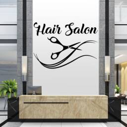 Hair Salon Wall Decal Scissors & Stylist Tools, Beauty Shop Decor 2442 - thumbnail 2