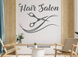 Hair Salon Wall Decal Scissors & Stylist Tools, Beauty Shop Decor 2442 - thumbnail 1