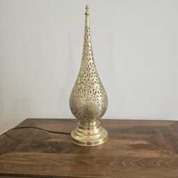 Moroccan Table Lamp in Brass - thumbnail 3