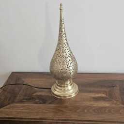 Moroccan Table Lamp in Brass - thumbnail 4
