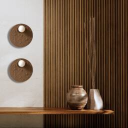 Handcrafted Ceramic Wall Sconce Rustic Wabi Sabi Bedside Lamp - thumbnail 2