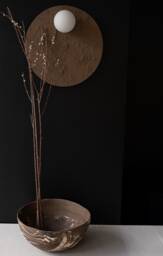 Handcrafted Ceramic Wall Sconce Rustic Wabi Sabi Bedside Lamp