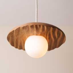 Porth Pendant Light in Solid Oak - thumbnail 3