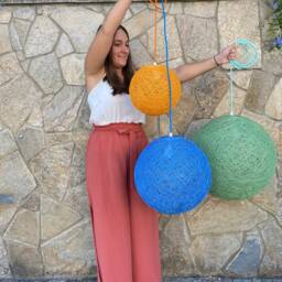 "3 Pendant Lights, Lamps, Modern Lighting, Ceiling Chandelier Pendant Lamps - Sphere - 2x14"" & 1x20" - thumbnail 2