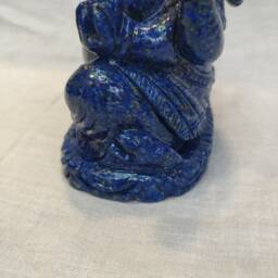 Lapis Lazuli Ganesha Statue, Handcarved Lord Ganesh Gemstone Figurine, Spiritual Home Decor Altar Gift - thumbnail 4