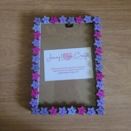 Colourful Wooden Polka Dot Star Shaped Button Photo Frame 4 X 6 Inches - thumbnail 4