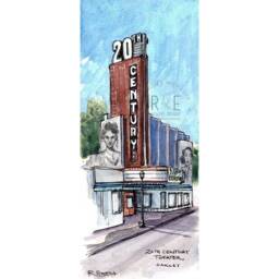 20Th Century Theater Watercolor Print, Cincinnati, Ohio, Oakley, Cincinnati Art - thumbnail 3