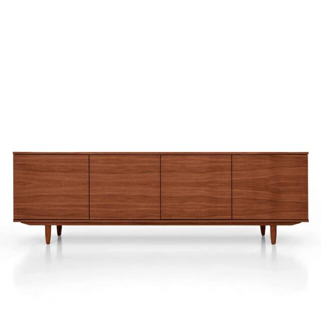 Mid-Century Sideboard, Dresser, Commode, Credenza Made Of Oak Veneer - Teak Colour Livlo T-S08 - image 1