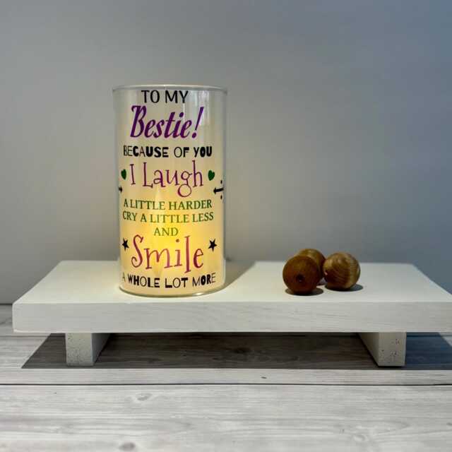 Best Friend Gift, Candle, To My Bestie, Happy Birthday Candle Holder, Gift For & Holder - image 1