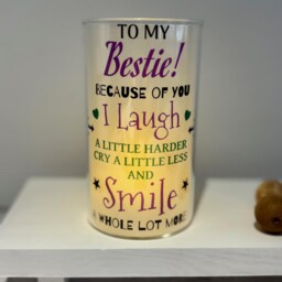 Best Friend Gift, Candle, To My Bestie, Happy Birthday Candle Holder, Gift For & Holder - thumbnail 2
