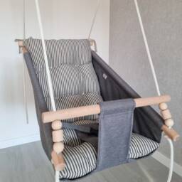 Hanging. Hammock. Modern Style. Garden Kids Swing. Baby Terraces Toddler Chair. Balcony Swinging. Christmas Gift - thumbnail 3