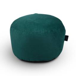 Luxury Velvet Round Pouffe Ottoman Living Room Low Seat - 45cm X 25cm - thumbnail 2