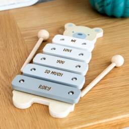 Personalised Wooden Bear Xylophone Music Gift For Children - Lc964 - thumbnail 2