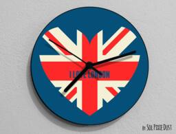 I Love London Flag Wall Clock