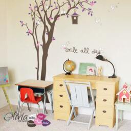 Baby Nursery Large White Tree Decal Huge Tree Wall Wall Art Tattoo Mural Stickers Decals Decor - Nt031 - thumbnail 2