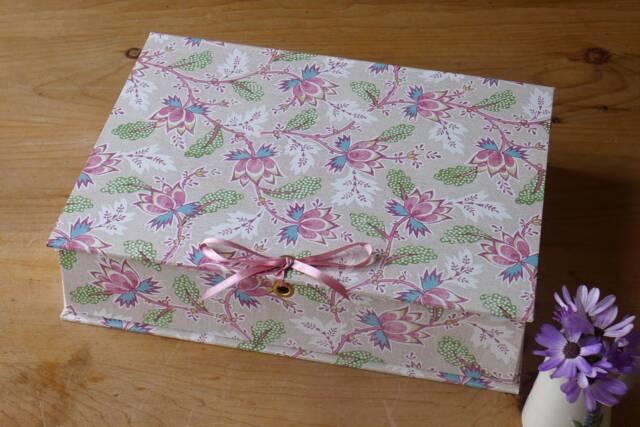 Handmade A4 Box File Santa Maria Blossom Office Storage - image 1