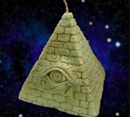 All-Seeing Eye Pyramid Candle, Illuminati Providence Pillar Ancient Egyptian Of Horus Decor, Witchy Occult Altar Gift