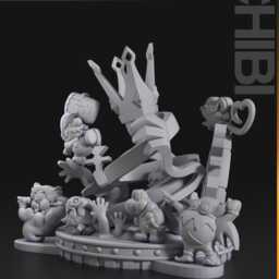 Paper Mario 3D Printed Figure Chibi - thumbnail 2