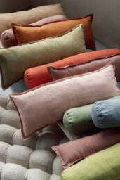 Lumbar Pillow Cover, Extra Long Throw Custom Size Linen Pillowcase, Throw Pillows Covers, Case - thumbnail 1