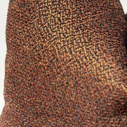 Copper Chenille Pillow Cover, Textured Black & Brown Throw - thumbnail 4