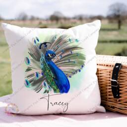 Peacock Cushion, Pillow, Girl Peacock, Gift, Inspirational Lover, Gift For Mum, Her, Birthday Her - thumbnail 2