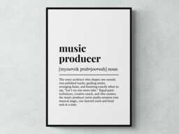 Music Producer Funny Definition Job Work Gift Wall Art Print - thumbnail 1