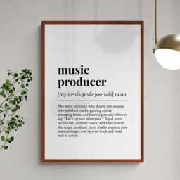 Music Producer Funny Definition Job Work Gift Wall Art Print - thumbnail 2