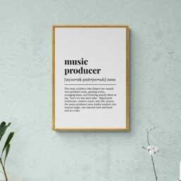 Music Producer Funny Definition Job Work Gift Wall Art Print - thumbnail 3