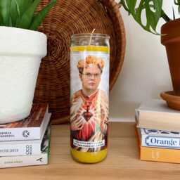 Saint Dwight Prayer Candle Rainn Wilson, Scented Soy Wax, 8 - thumbnail 1