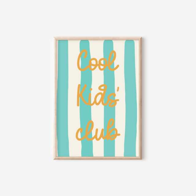 Cool Kids Club Print, Nursery Playroom Wall Decor - image 1