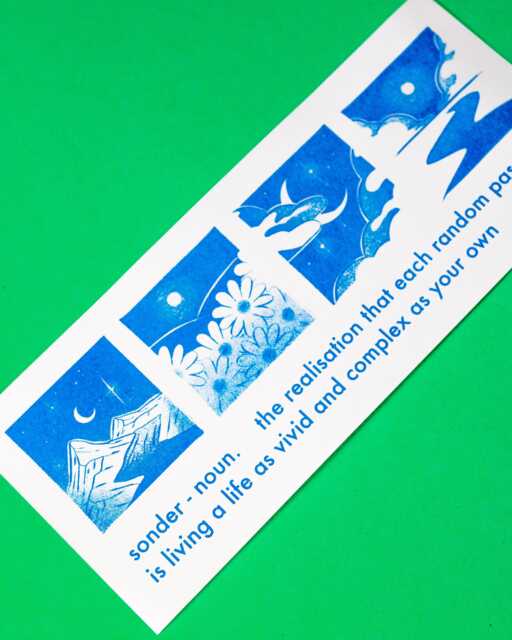 Sonder Illustration Landscapes & Nature Mini Risograph Quote Print Strip - image 1