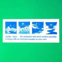 Sonder Illustration Landscapes & Nature Mini Risograph Quote Print Strip - thumbnail 2