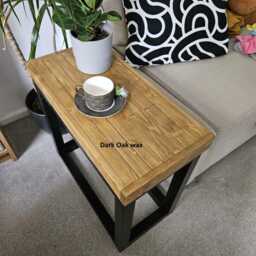 Handmade Reclaimed Wood Side Table Living Room End Table - thumbnail 2