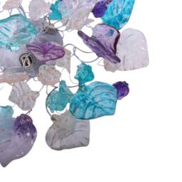 Floral Flush Mount Ceiling Light, Resin Flowers & Leaves Lighting - thumbnail 3