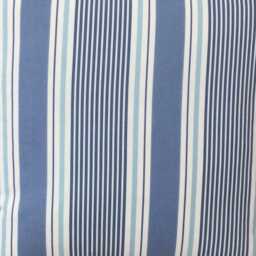Handmade Coastal Stripe Cushion Cover Navy, Ivory & Blue Linen Pillow Sham - 24 - thumbnail 2