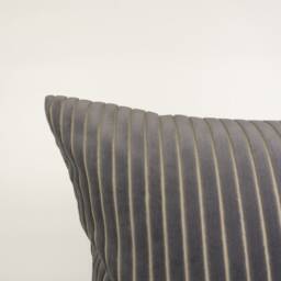 Extra Thick Jumbo Cord Velvet Grey Cushion Covers - Pillow Covers, Corduroy Home Decor - All Sizes - thumbnail 3