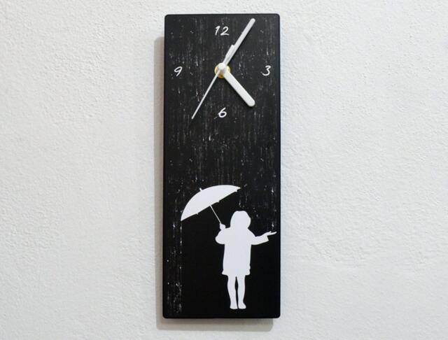 Girl in The Rain - Wall Clock - image 1