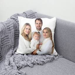 Personalised Pillow Cover Custom Photo Picture Personalized Cushion Case - Any Image Logo Text Perfect Gift For Day Size 40x40cm - thumbnail 3
