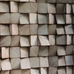 Reclaimed Wood Mosaic Wall Art - Beige, Cream, Gray - thumbnail 2