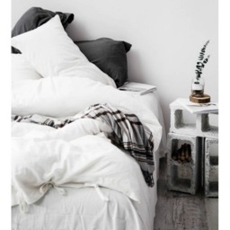 White Duvet Cover With Knot Ties, Natural Linen Bedding, Twin, Queen, King, California King Or Custom Size - thumbnail 3