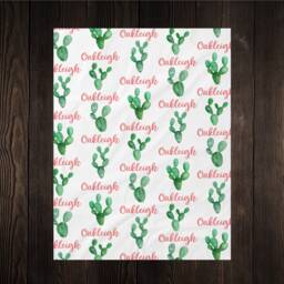 Cactus Swaddle Blanket, Baby Swaddle, Personalized Name Birth Announcement Girl Name, Hospital Newborn Photo - thumbnail 2