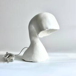 Space Invader Line By Studio Chora, Table Lamp, Limestone Plaster, in Stock - thumbnail 1