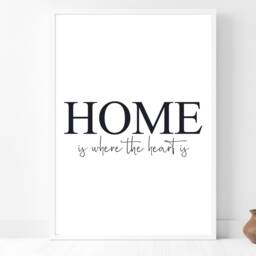 Home Is Where The Heart - Wall Print Gift Idea Bespoke Poster A5 A4 A3 Framed - thumbnail 3