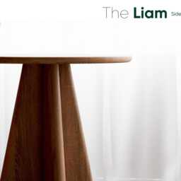 Solid Oak Round End Table Modern Living Room Side Table - thumbnail 2