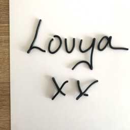 Custom Handwriting Wire Words - Sentimental Gifts Personalised Metal Wall Art Memorial Gift Recreated - thumbnail 3