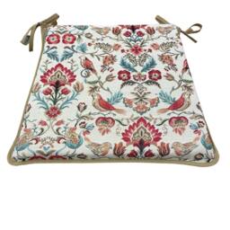 William Original Tapestry - William Morris Design Tapered Tie-On Seat Pad. Garden/Patio/Kitchen/Dining - thumbnail 2