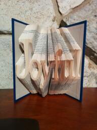 Joyful - Folded Book Art Fully Customizable, Joy, Happiness, Life, Purposeful - thumbnail 1