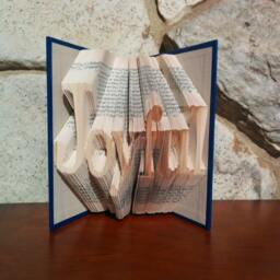 Joyful - Folded Book Art Fully Customizable, Joy, Happiness, Life, Purposeful - thumbnail 3